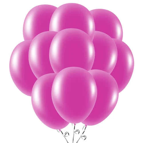 12" Fuchsia Latex Balloons 100pcs