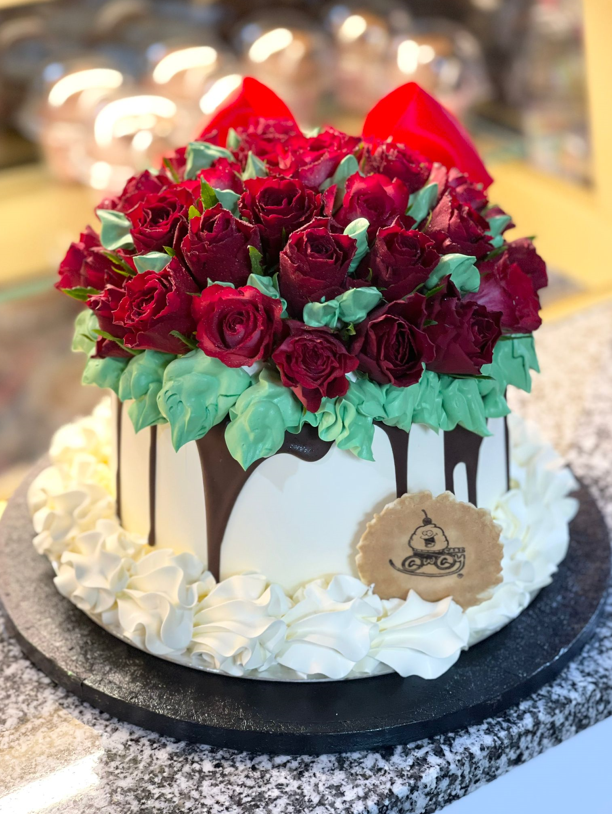 Fresh Rose Cake