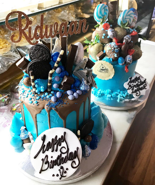 Blue B-Day Cake
