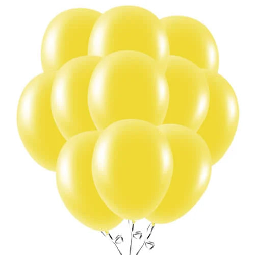 12" Yellow Latex Balloons 100pcs